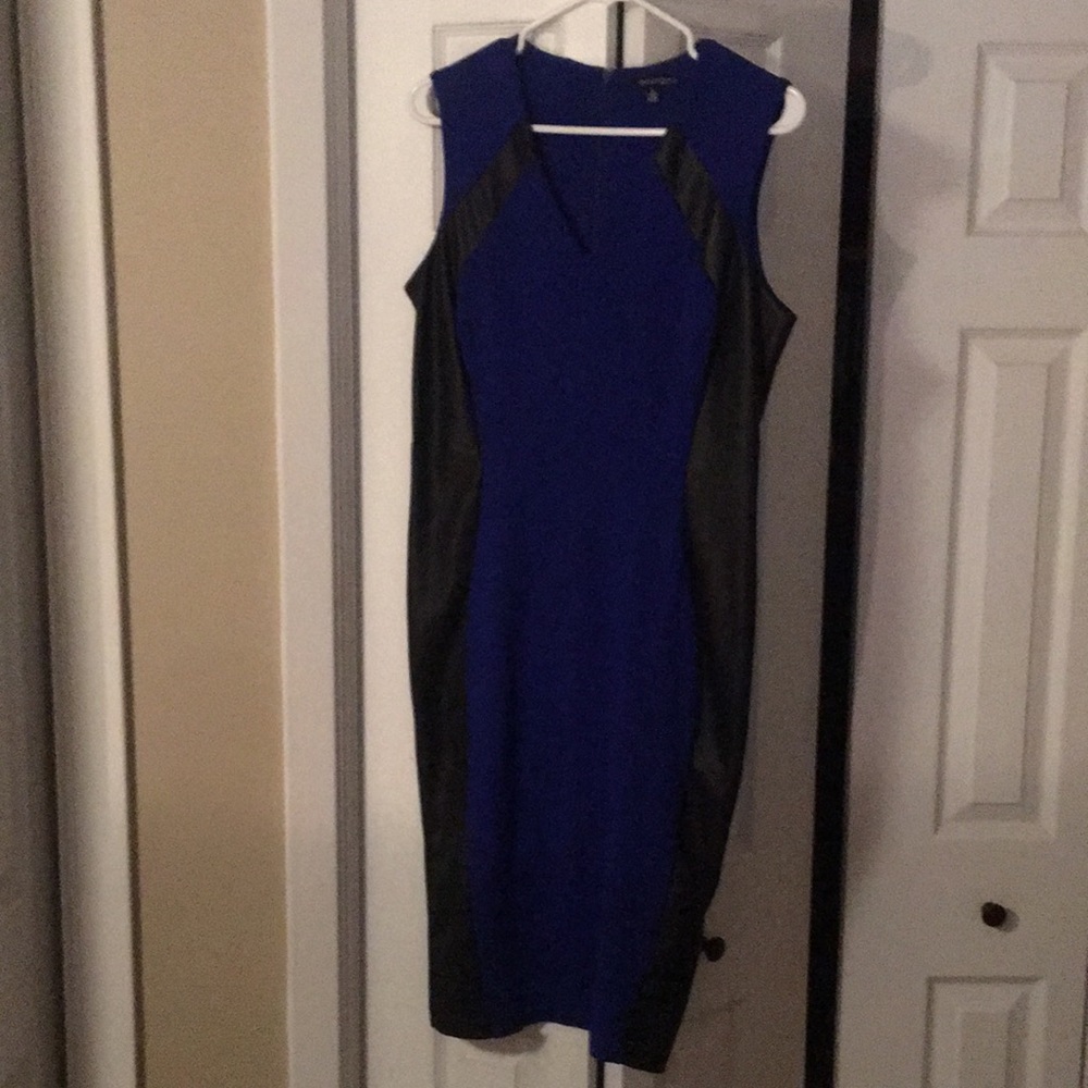 Dress size L. Blue and black